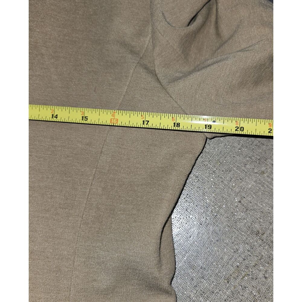 Thalian Knit Blazer Size 10 Tan Single Button Polyester Blend Warm Comfortable - Picture 5 of 8